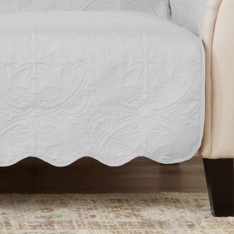Reversible Chair Cover Quilted Pet Furniture Protector Slipcover