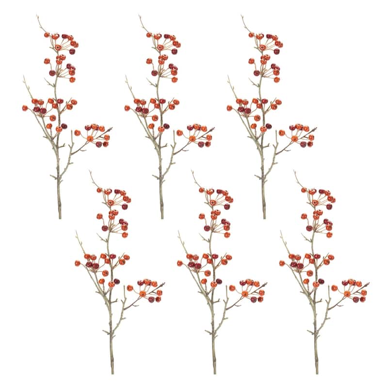 6 Piece Set Berry Pod Artificial Thanksgiving Sprays 26"