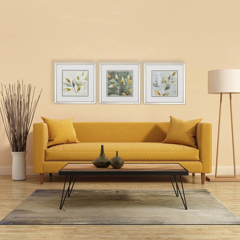 Majestic Leaves S/3 Framed Art Under glass