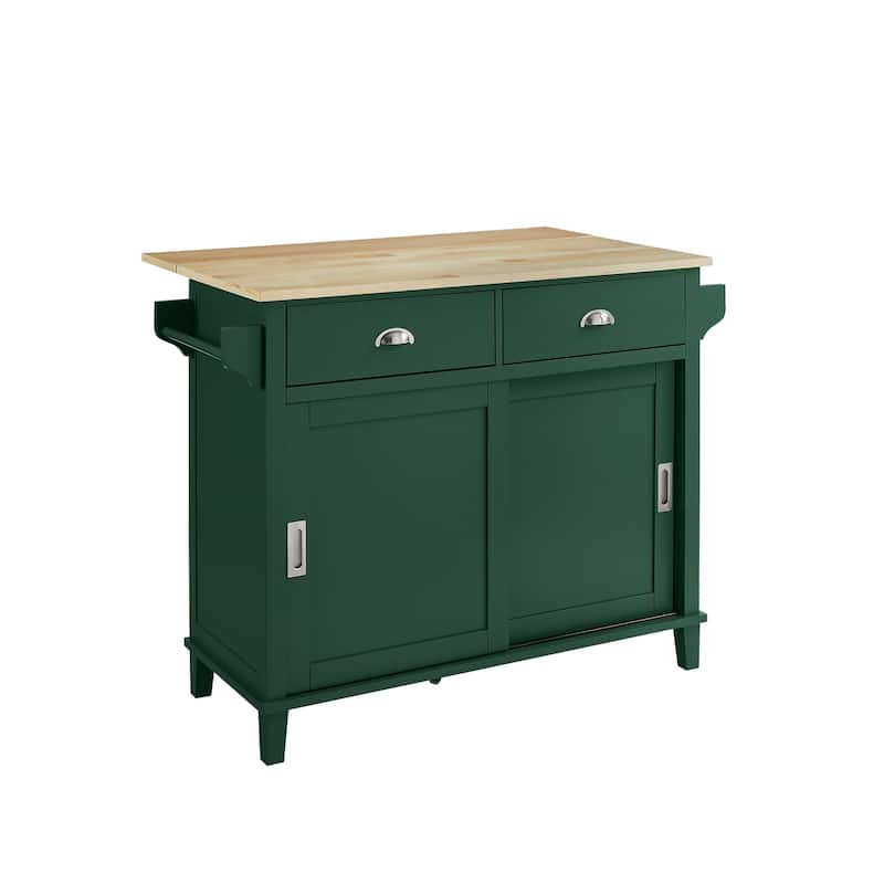 Kitchen Island Drop Leaf Portable Storage Cart Countertop Hutch Furniture