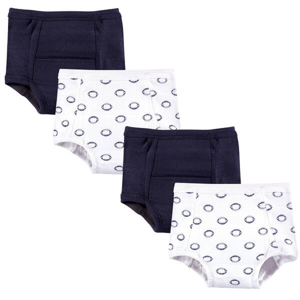 slide 1 of 1, Hudson Baby Infant and Toddler Boy Cotton Training Pants, Football, 12-18 Months - Football 12-18 Months - Football