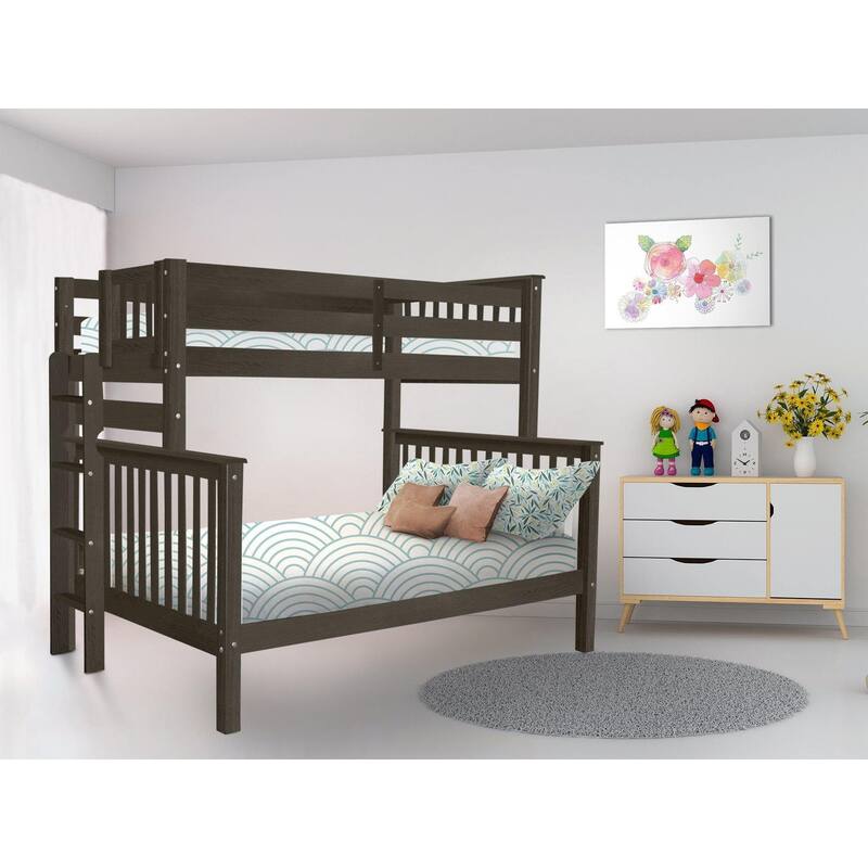 Taylor & Olive Trillium Twin over Full Bunk Bed with End Ladder