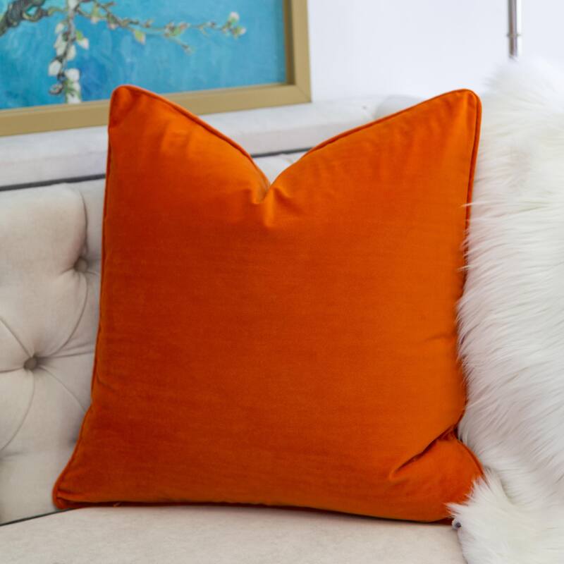 Elisa Velvet 20" Square Decorative Throw Pillow 2PK