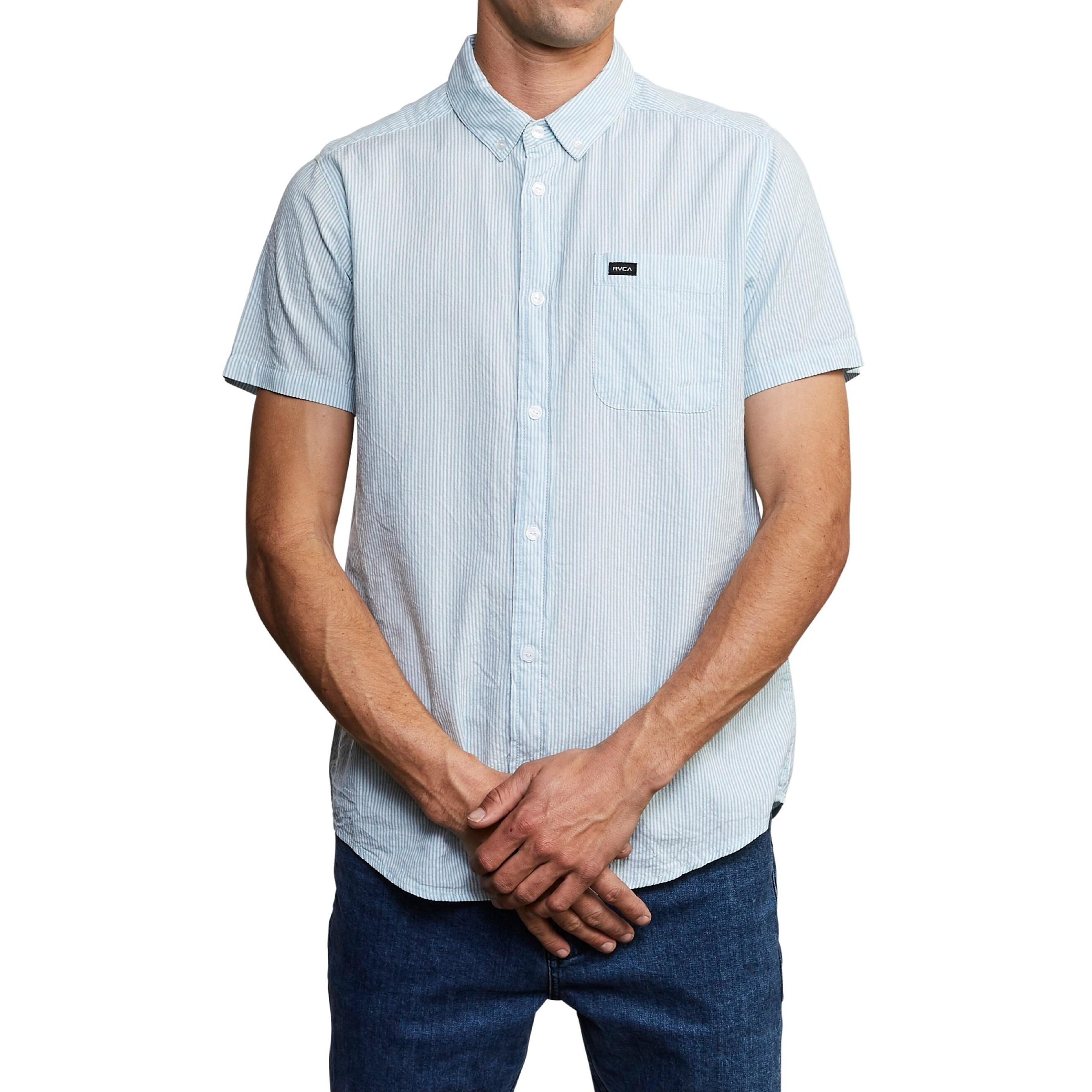 rvca slim fit button up