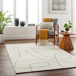 Davallia Handmade Modern Contours Wool Area Rug - Bed Bath & Beyond ...