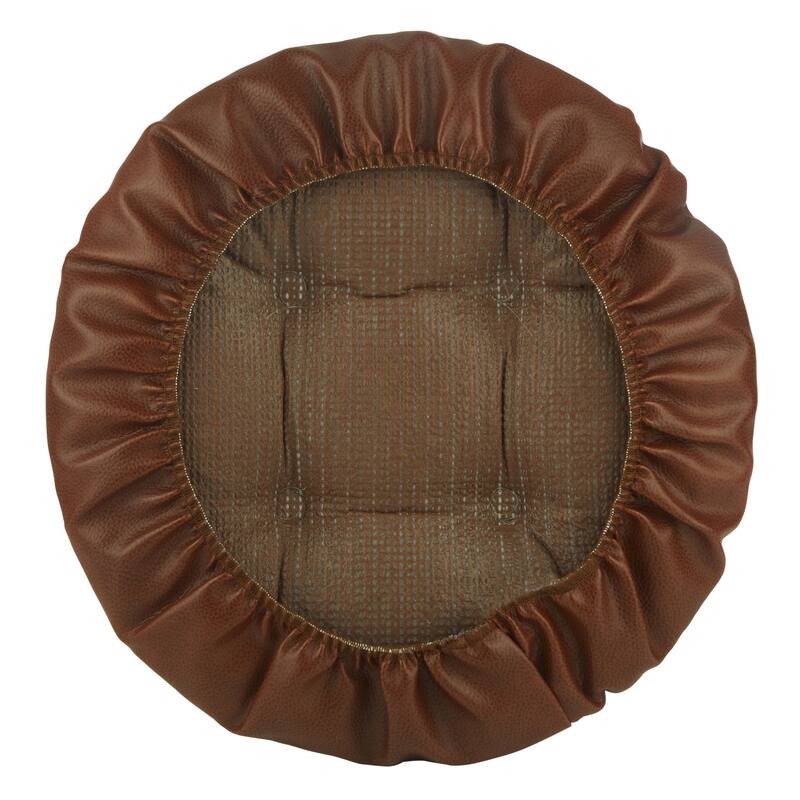 Klear Vu St. Germain Faux Leather Barstool Cushion Set, Set of 2