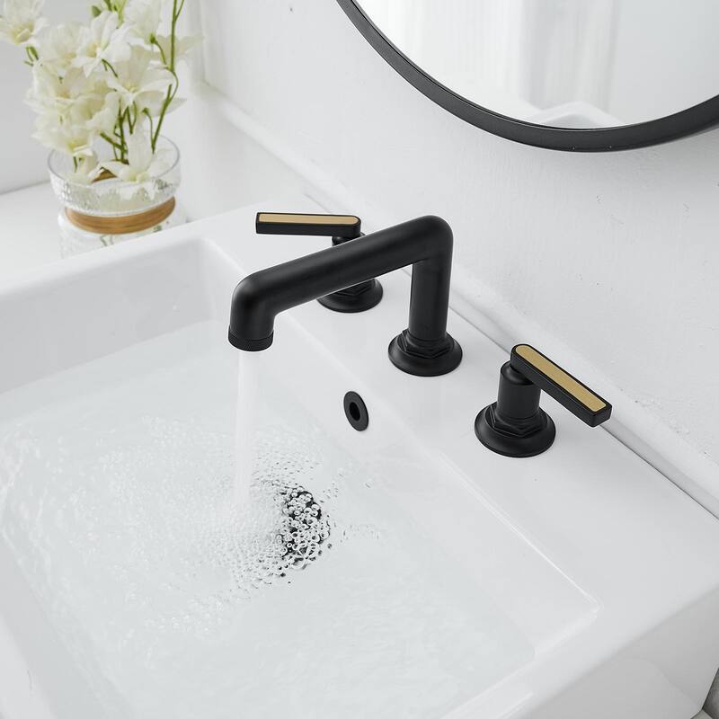 Widespread Bathroom Faucet 3 Holes Vanity Sink