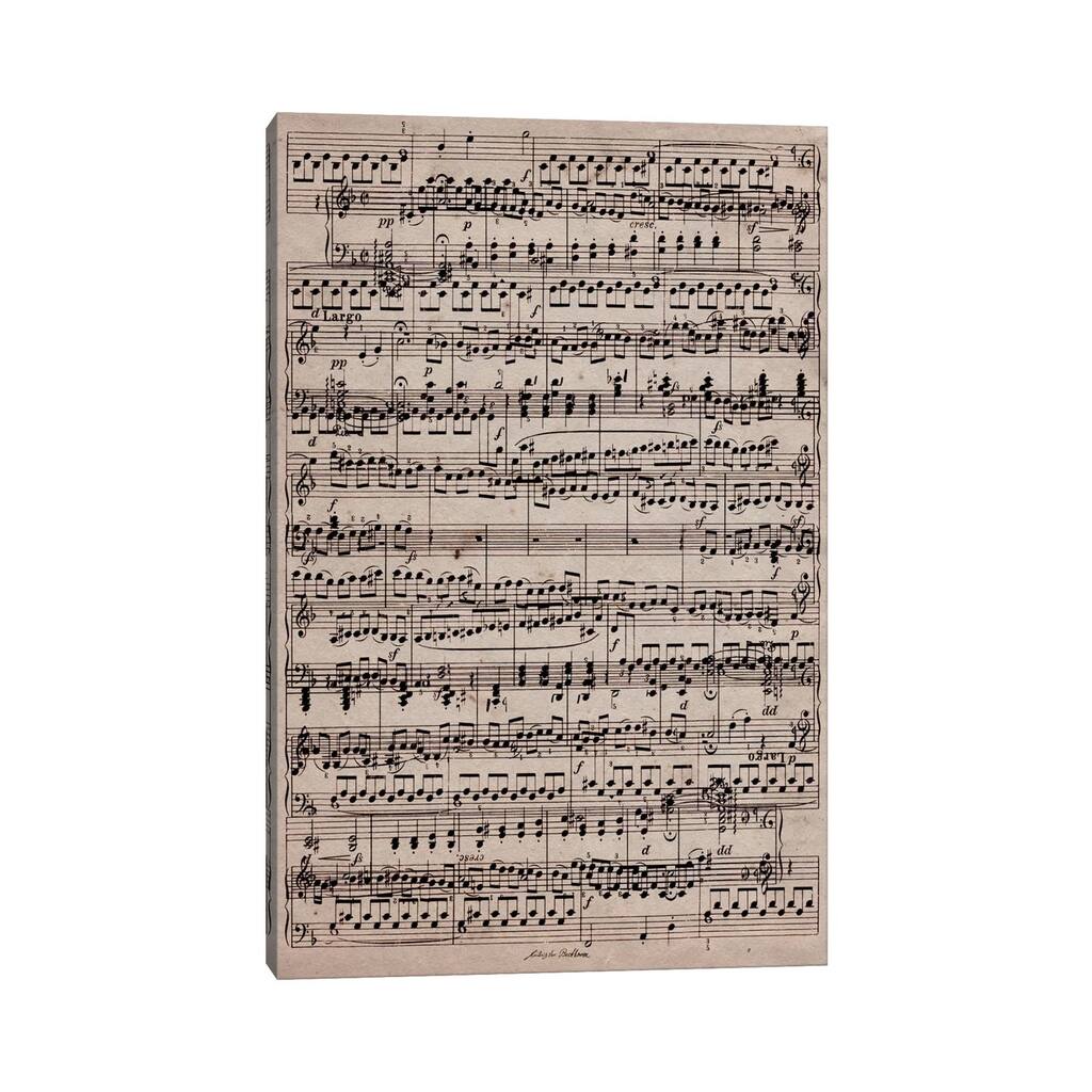 iCanvas "Modern Art - Sheet Music Ode to Joy" by 5by5collective Canvas Print