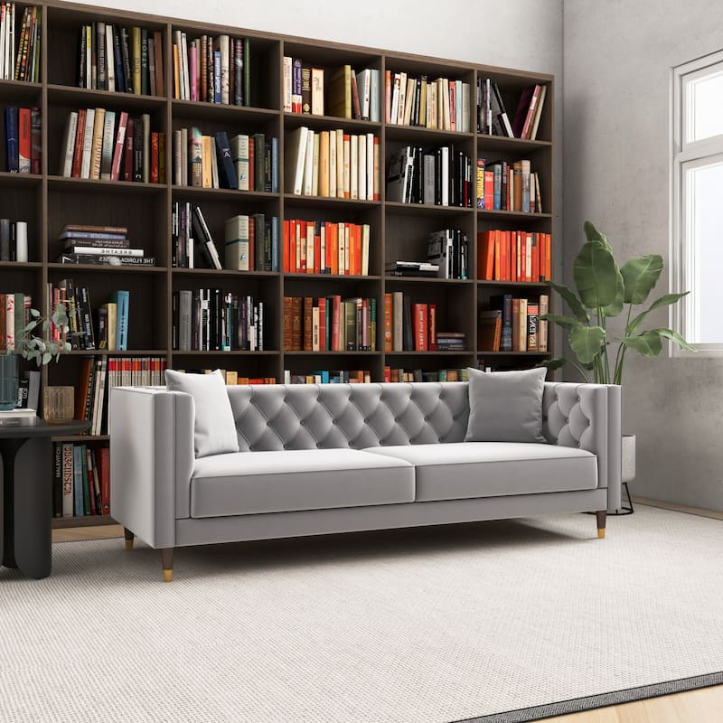 Lamont Luxury Modern Tufted Velvet Living Room Couch