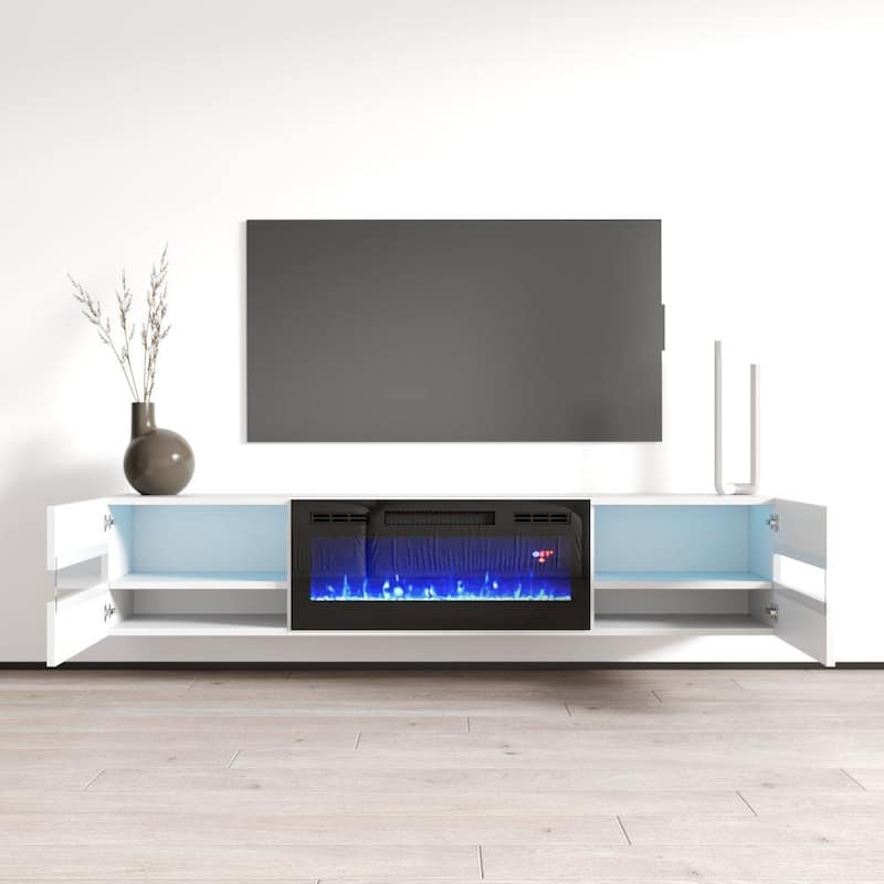 Metro EF Wall Mounted Electric Fireplace 72" TV Stand