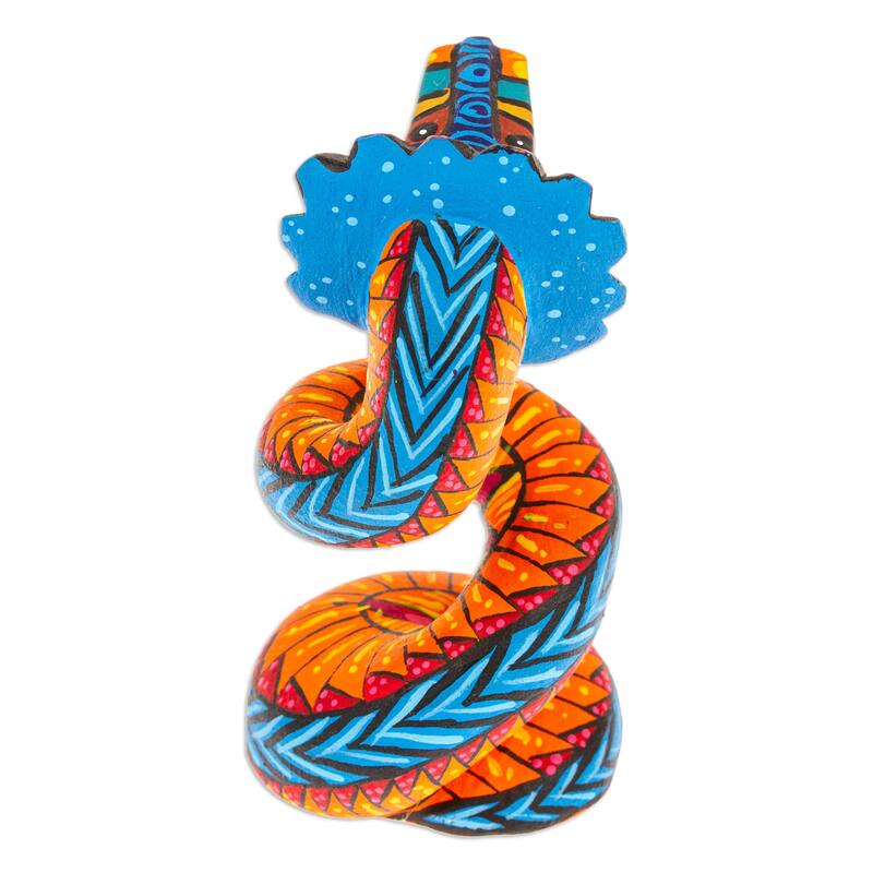 Novica Handmade Glorious Quetzalcoatl Wood Alebrije Figurine