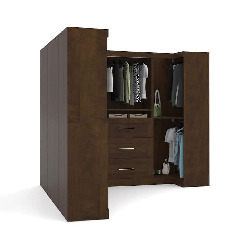 Pur by Bestar Optimum Corner Walk-In Closet Organizer Set