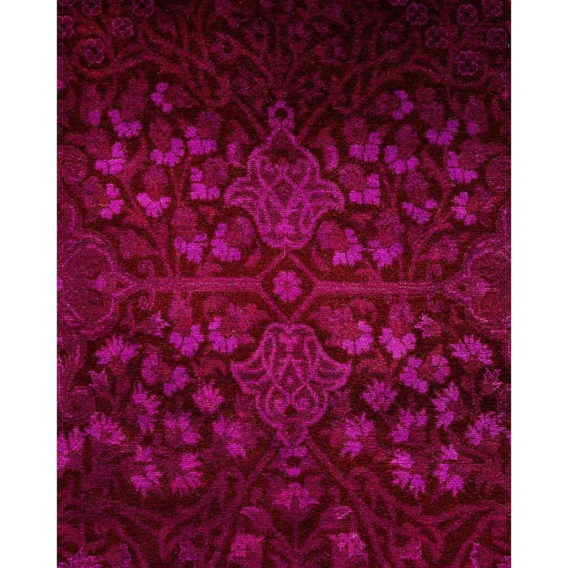 Overdyed, One-of-a-Kind Hand-Knotted Area Rug - Pink - 10' 10" x 15' 10"