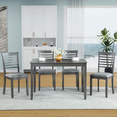 5-piece Rectangular Upholstered Dining Set