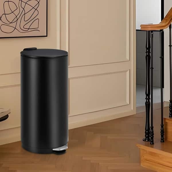 8 Gal/30L Round Modern Trash Can for Home
