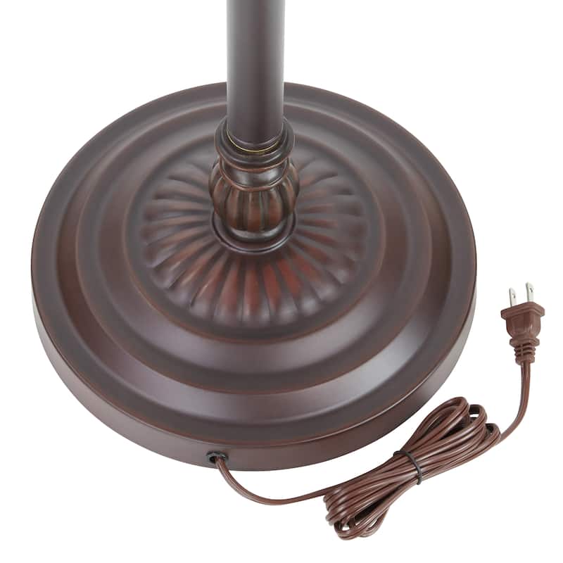 Victoria River of Goods Multicolor Stained Glass Dome Shade 62.25-Inch Floor Lamp - 18" x 18" x 62.25"