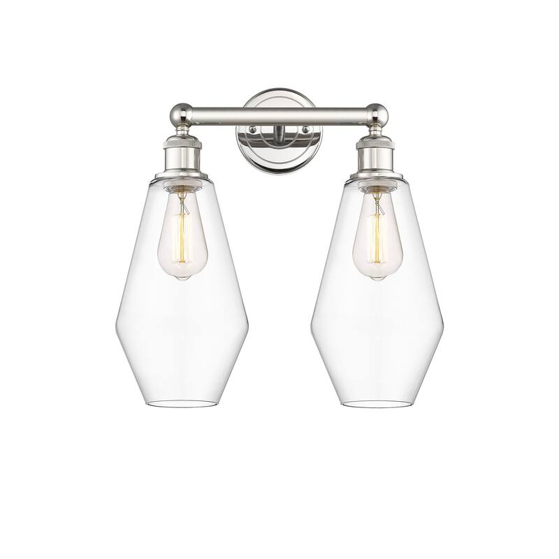 Innovations Lighting Cindyrella - 2 Light 16" Bath Vanity Light - Clear/Polished Nickel