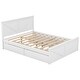 preview thumbnail 5 of 12, Queen Size Durable Pine Wooden Platform Bed Frame with 4-Storage Drawers, Support Legs and Headboard, Easy to Assemble, White