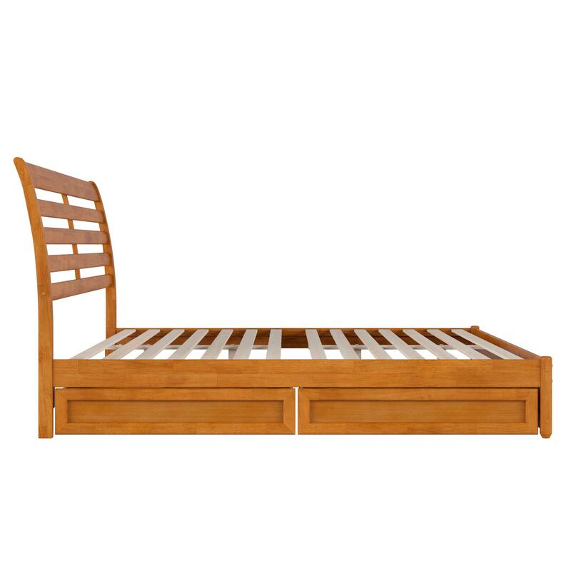 Emelie Platform Bed with Panel Footboard and Storage Drawers