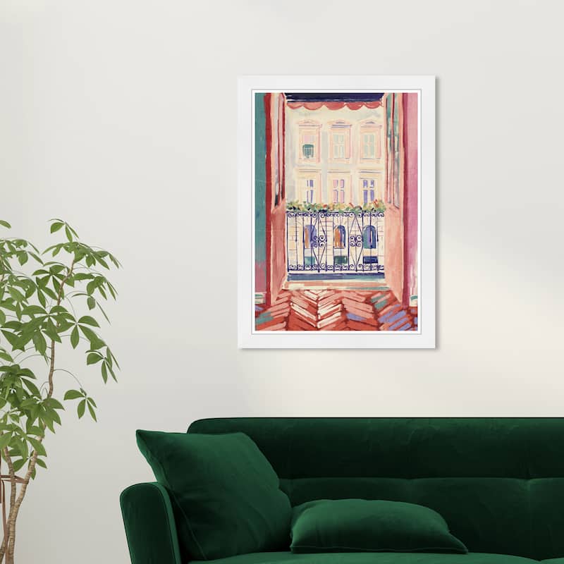 Wynwood Studio Blush Opening Framed Trendy Maximalist Decor 1 Piece Canvas Wall Art