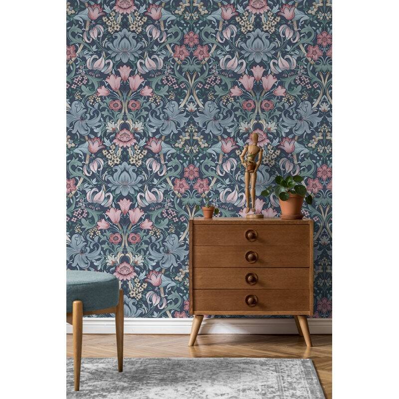 Fleurmont Floral Tapestry Non-Pasted Wallpaper - Covers 56 Square Feet