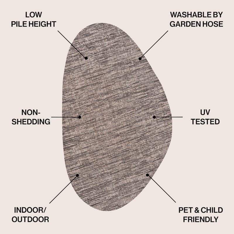 JONATHAN Y Callan Modern Rustic Abstract Indoor/Outdoor Shaped Area Rug
