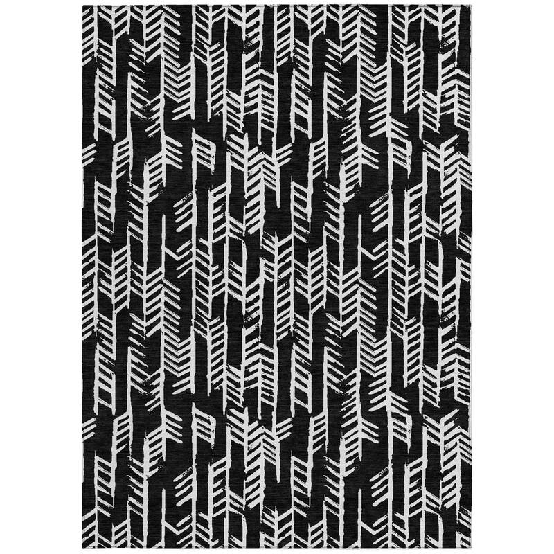 HomeRoots Tribal Transitional Rectangle Outdoor Rug