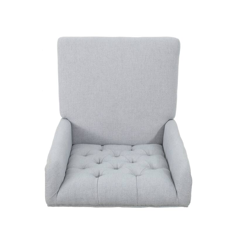 Wingback Upholstered Dining Chairs Set of 2, Fabric Side Dining Room Chairs with Tufted Button, Home Kitchen Wood Chairs