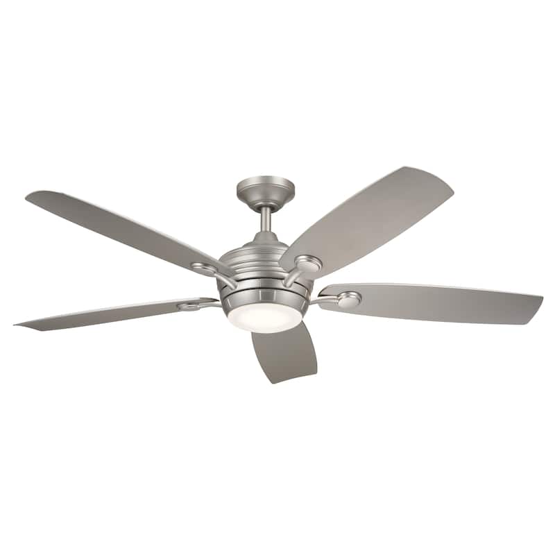Kichler Lighting Tranquil 56 inch Integrated LED Outdoor Brushed Nickel Ceiling Fan