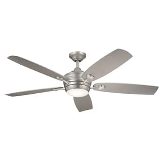 Kichler Lighting Tranquil 56 inch Integrated LED Outdoor Brushed Nickel Ceiling Fan