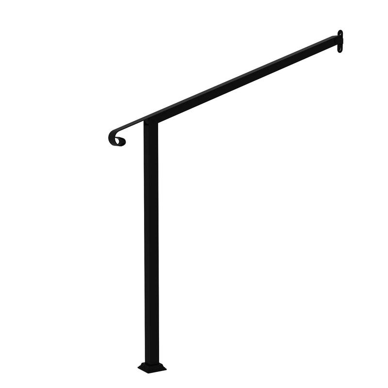 Iron Handrail Elegant Outdoor Rail for Stairs, Porches, and Walkways