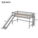 preview thumbnail 15 of 21, Twin Size Low Loft Bed with Ladder and Slide