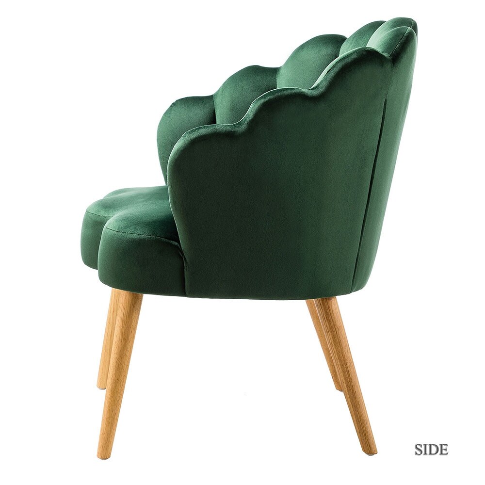 Flora scalloped on sale velvet armchair