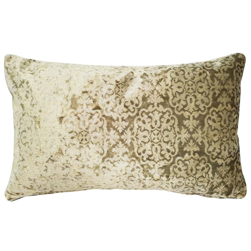 Artemis Taupe Velvet Throw Pillow