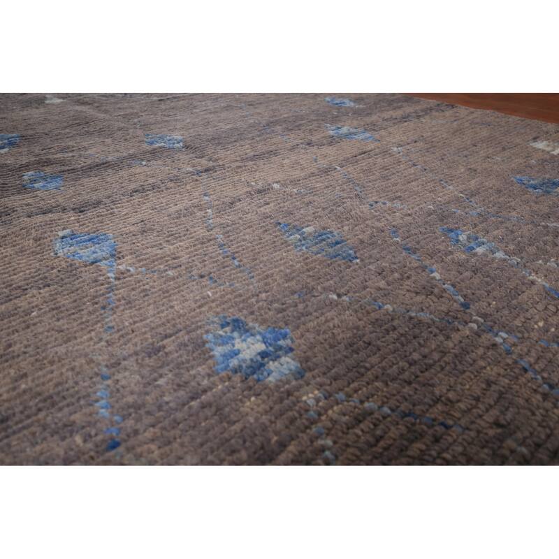 Grey Moroccan Area Rug Handmade Oriental Wool Carpet - 5'10"x 10'0"