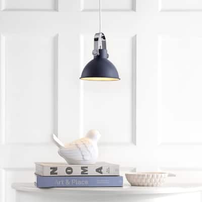 SAFAVIEH Lighting Rove Adjustable 1-light LED Grey Pendant - 6.25"x6.25"x10-82"