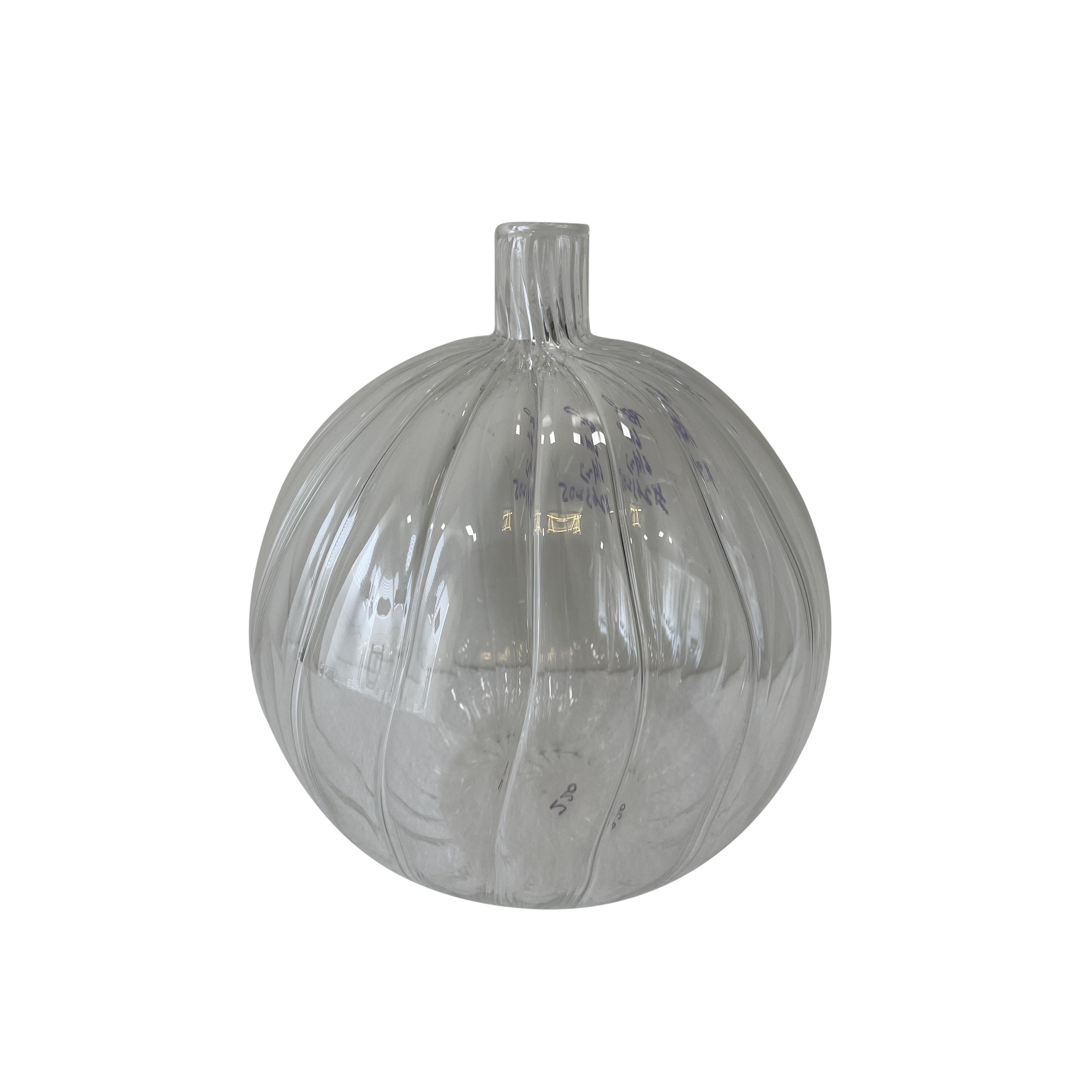 Decorative Clear Glass Bottle/Vase Dia 7