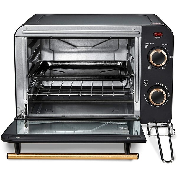 Americana 4 Slice Retro Counter-top Toaster Oven-ETO1200B- Black. Opens flyout.