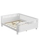 preview thumbnail 31 of 41, Toddler Low-profile Bed with Fences Headboard Footboard and Removable Side Rails for Kids, Girls and Boys Wooden Daybed