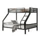 preview thumbnail 4 of 30, Metal Bunk Bed with Ladder and Metal Slats Support, Storage Underneath, Heavy Bunk Beds, Black Bed Frame, No Box Spring Needed