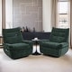 preview thumbnail 2 of 34, Upholstered Power Recliner Lounge Chair for Living Bedroom (Set of 2) Set-of-2 - Moss Green