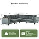 preview thumbnail 15 of 34, GDFStudio - Jackson Oversized L-Shaped Corduroy Corner Couch with Armrest Storage