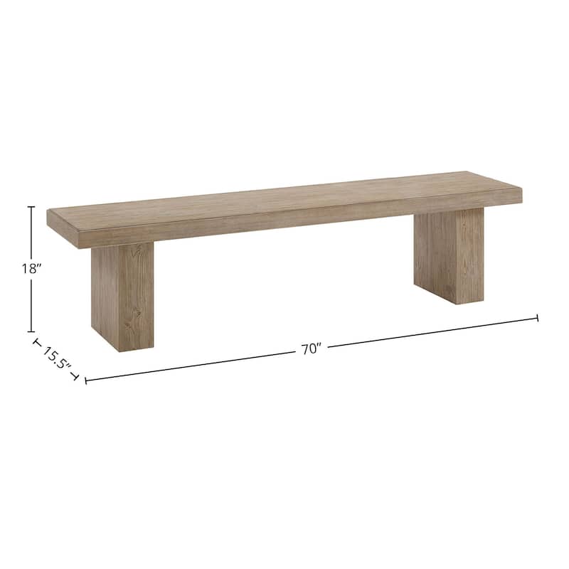 Nash Solid Spruce Bench, Weathered Sand