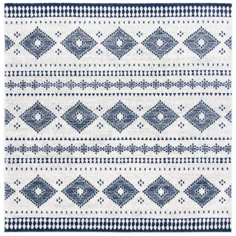 SAFAVIEH Adirondack Jaroslava Moroccan Boho Rug - 6' Square - Grey/Dark Grey