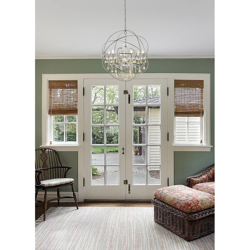Royce Edge 6-Light Polished Nickel Chandelier