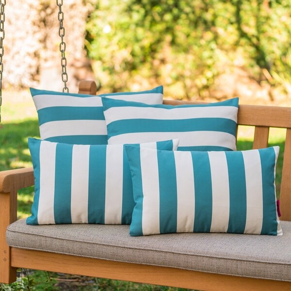Coronado Outdoor Striped Pillow Set of 4 by Christopher Knight