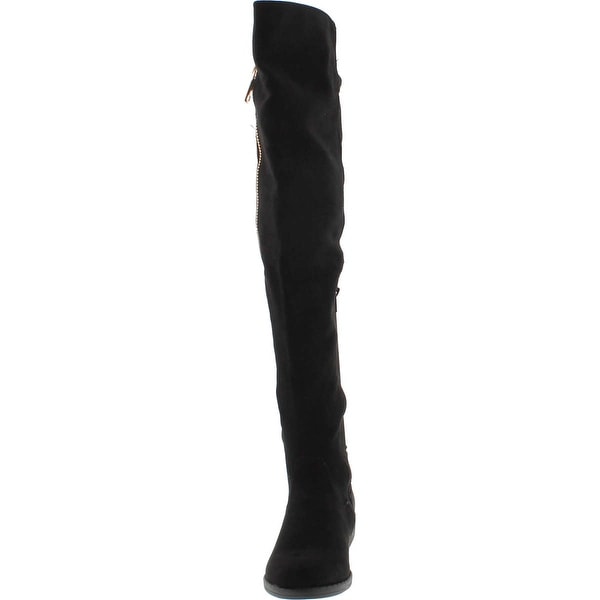 womens low heel over the knee boots