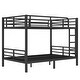 preview thumbnail 5 of 8, Detachable Bunk Bed Convertible 2 Beds, Full XL Over Full XL Bunk Bed Frame with Curved Corner Guardrails and Underbed Storage