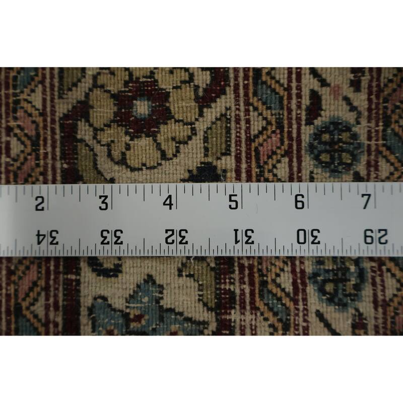 Hand Knotted Oriental 100% Wool Carpet Traditional All-Over Navy Blue & Blues Ziegler Runner Rug - 15' 10'' X 3' 4''