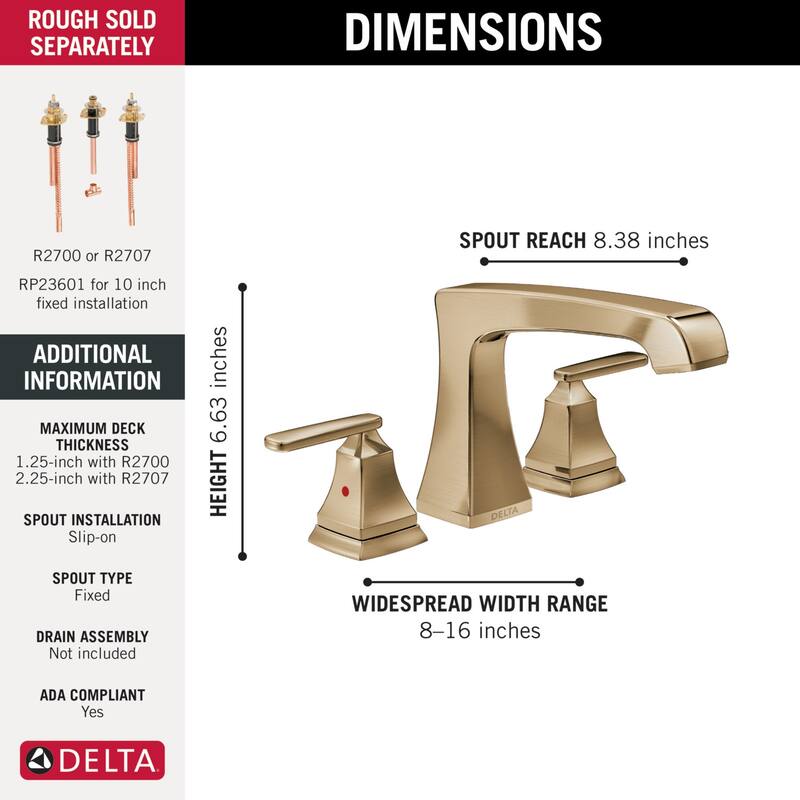 Delta Ashlyn Deck Mounted Roman Tub Filler